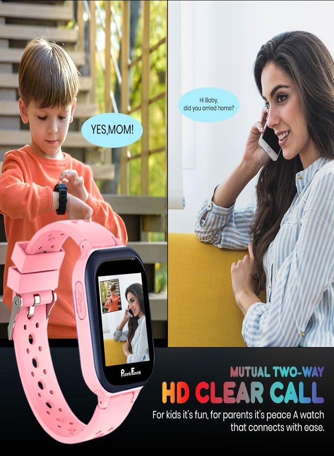 PunnkFunnk Q15 Kids Smart Watch - 1.44" TFT Display | 2G/3G SIM Support | Water Rasistence| GPS Tracking & Two-Way Calling | Learning & Gaming Apps Smartwatch for Boys & Girls-(Pink) - Image 4